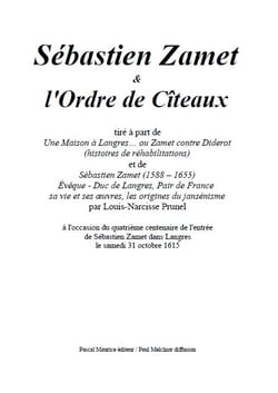 Sébastien Zamet et l'Ordre de Cîteaux - tiré à part