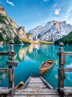 Puzzle 500 pièces - High Quality Collection - Braies lake
