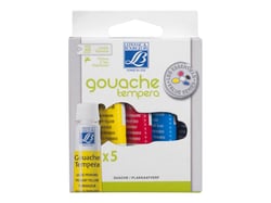 Lot de 5 tubes de gouache - Usage scolaire - Couleurs primaires - 5 x 10 ml - Lefranc & Bourgeois