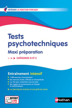 Tests psychotechniques - Maxi préparation 2025/2026 - Concours de catégories B et C - EPUB