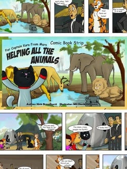 Captain Kuro From Mars Helping All The Animals Comic Strip Booklet - Captain Kuro From Mars Comic Strip Booklets English, #8