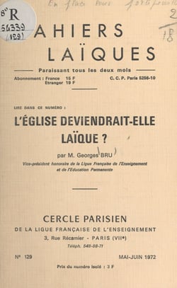 L'Église deviendrait-elle laïque ?