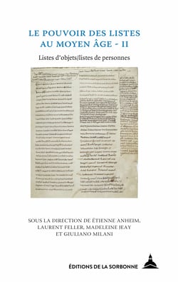Le pouvoir des listes au Moyen Âge - II - Listes d’objets/listes de personnes