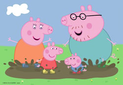 Puzzle 2x24 pièces - Vie de famille Peppa Pig - Ravensburger