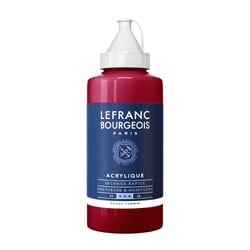 Tube 750 ml de peinture acrylique Lefranc Bourgeois - Rouge carmin n°366 - Fine