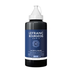 Tube 750 ml de peinture acrylique Lefranc Bourgeois - Noir ivoire n°269 - Fine