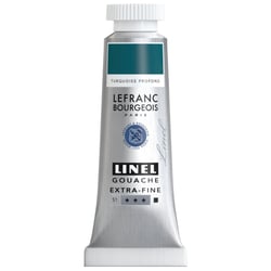 Tube de 14 ml de gouache Lefranc Bourgeois - Linel - Extra-fine - Turquoise profond - Nuance 070