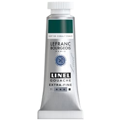 Tube de 14 ml de gouache Lefranc Bourgeois - Linel - Extra-fine - Vert cobalt foncé - Nuance 522