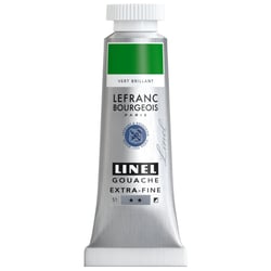 Tube de 14 ml de gouache Lefranc Bourgeois - Linel - Extra-fine - Vert brillant - Nuance 558