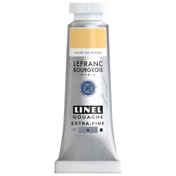 Tube de 14 ml de gouache Lefranc Bourgeois - Linel - Extra-fine - Jaune de Naples - Nuance 191