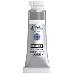 Tube de 14 ml de gouache Lefranc Bourgeois - Linel - Extra-fine - Gris neutre - Nuance 258