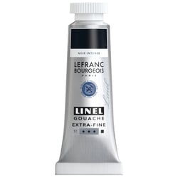 Tube de 14 ml de gouache Lefranc Bourgeois - Linel - Extra-fine - Noir intense - Nuance 268