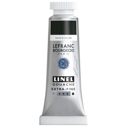 Tube de 14 ml de gouache Lefranc Bourgeois - Linel - Extra-fine - Noir d'ivoire - Nuance 269