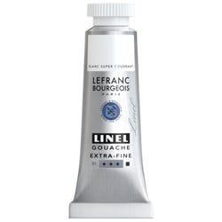 Tube de 14 ml de gouache Lefranc Bourgeois - Linel - Extra-fine - Blanc super couvrant - Nuance 009