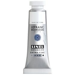 Tube de 14 ml de gouache Lefranc Bourgeois - Linel - Extra-fine - Blanc de titane - Nuance 008