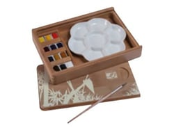Lot de 12 1/2 godets - Peinture aquarelle Lefranc Bourgeois Aquarelle watercolour - Couleurs assorties - Fine - Opaque