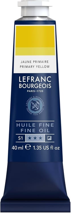 Tube 40 ml de peinture à l'huile Lefranc Bourgeois - Jaune primaire - Fine
