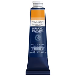 Tube 40 ml de peinture à l'huile Lefranc Bourgeois - Jaune de cadmium foncé (imitation) - Fine