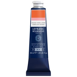 Tube 40 ml de peinture à l'huile Lefranc Bourgeois - Orange vermillonnne - Fine
