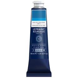 Tube 40 ml de peinture à l'huile Lefranc Bourgeois - Bleu de ceruleum - Fine