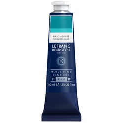 Tube 40 ml de peinture à l'huile Lefranc Bourgeois - Bleu turquoise - Fine