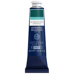 Tube 40 ml de peinture à l'huile Lefranc Bourgeois - Vert emeraude - Fine