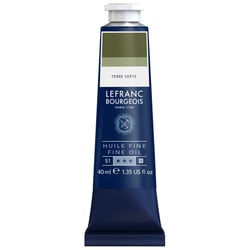 Tube 40 ml de peinture à l'huile Lefranc Bourgeois - Terre verte - Fine