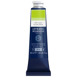 Tube 40 ml de peinture à l'huile Lefranc Bourgeois - Vert jaune - Fine