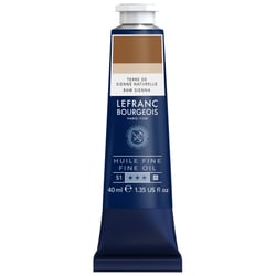 Tube 40 ml de peinture à l'huile Lefranc Bourgeois - Terre de sienne naturelle - Fine
