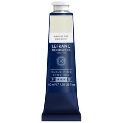 Tube 40 ml de peinture à l'huile Lefranc Bourgeois - Balnc de zinc - Fine