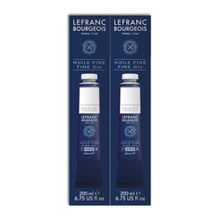 Lot de 2 peintures à l'huile Lefranc Bourgeois - Blanc de Titane - fine - 200 ml