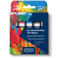Lot de 5 tubes de 20 ml de peinture à l'huile Lefranc Bourgeois - Fine