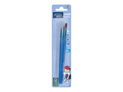Lot de 3 pinceaux ronds - Pour peinture gouache, peinture acrylique, encre et peinture aquarelle - N°2, 8, 12 - Poils de poney
