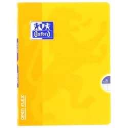 Cahier polypro - 17 x 22 cm - Openflex - Oxford - 96 pages grands carreaux - Jaune