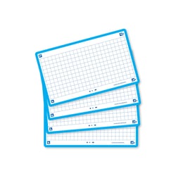 80 flashcards - 7,5 x 12,5 cm - Flash 2.0 Oxford - Petits carreaux - cadre turquoise