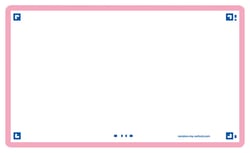 80 flashcards - 7,5 x 12,5 cm - Flash 2.0 Oxford - Uni blanc - cadre rose