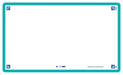 80 flashcards - 7,5 x 12,5 cm - Flash 2.0 Oxford - Uni blanc - cadre menthe