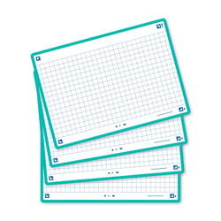 80 flashcards - 10,5 x 14,8 cm - Flash 2.0 Oxford - Petits carreaux - cadre menthe