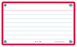 Fiches Bristol Flash cards - 75 x 125mm- 32 fiches