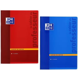 1 cahier enseignant à spirales - Format A4 21 x 29.7 cm - Relevé de notes professeur - Oxford -  44 pages - Coloris assortis