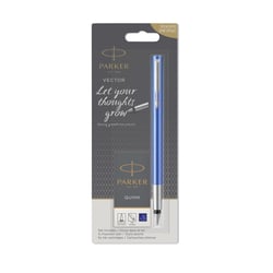 Stylo plume Parker avec 5 cartouches d'encre bleue - Vector - Plume moyenne - Modèle aléatoire - Vendu à l'unité