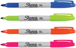Pochette 4 marqueurs - couleurs assorties - Fun - Fin - Sharpie