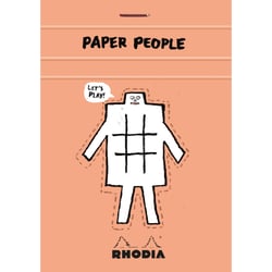 Bloc-notes agrafé Rhodia - Orange - 8,5 x 12 cm - N° 12 Jean Jullien - 80 feuilles petits carreaux
