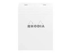 Bloc-notes - Format A5 14.8 x 21 cm - Rhodia - 160 pages petits carreaux - Blanc