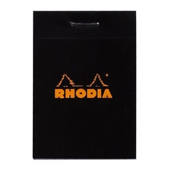 Bloc-notes Rhodia - Noir - 5,2 x 7,5 cm - n°10 - 160 pages 5x5 mm (petits carreaux)  