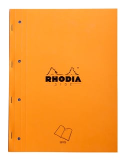 Lot de 3 blocs de feuilles simples grands carreaux Rhodia - 160 pages perforées - Blanc - 22,3 x 29,7 cm - 80 g/m²
