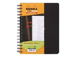Recharge cahier - Format A5 14.8 x 21 cm - Exabook - Rhodia - 160 pages lignées - Noir