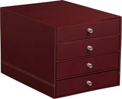 Bloc de classement à tiroirs - 4 tiroirs - RHODIA Rhodiarama Home Office - pour 248 x 327 mm - lie de vin