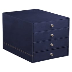 Bloc de classement à tiroirs - 4 tiroirs - RHODIA Rhodiarama Home Office - pour 248 x 327 mm - bleu nuit