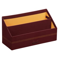 Corbeille à courrier - RHODIA Rhodiarama Home Office - 2 compartiments - bordeaux